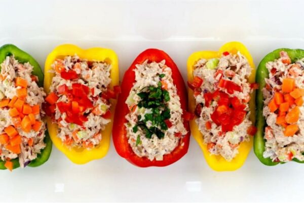 Tuna Bell Pepper Boats 5 Ingredient Recipes